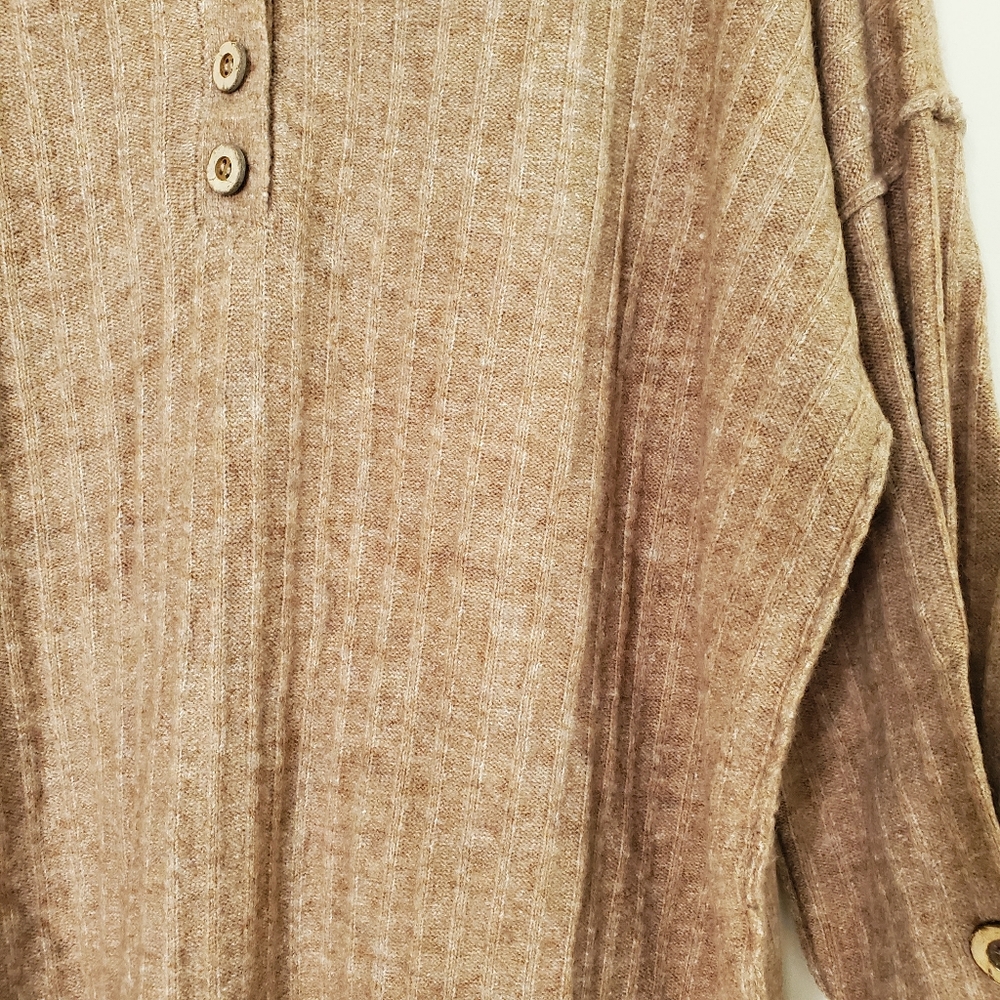 Free People Around the Clock Tunic Sweaters Tan - Picture 4 of 10